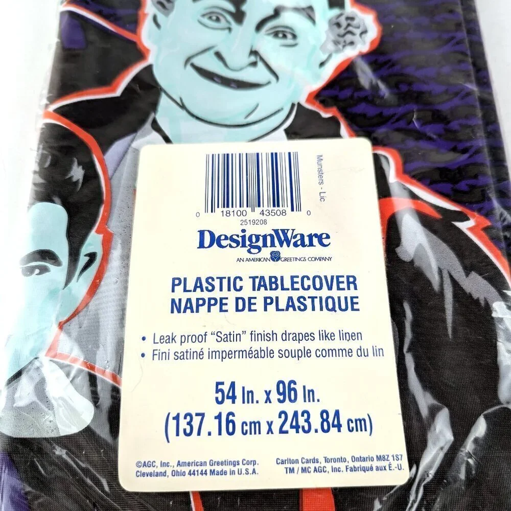 Vintage SEALED Munsters Plastic Tablecloth by American Greetings